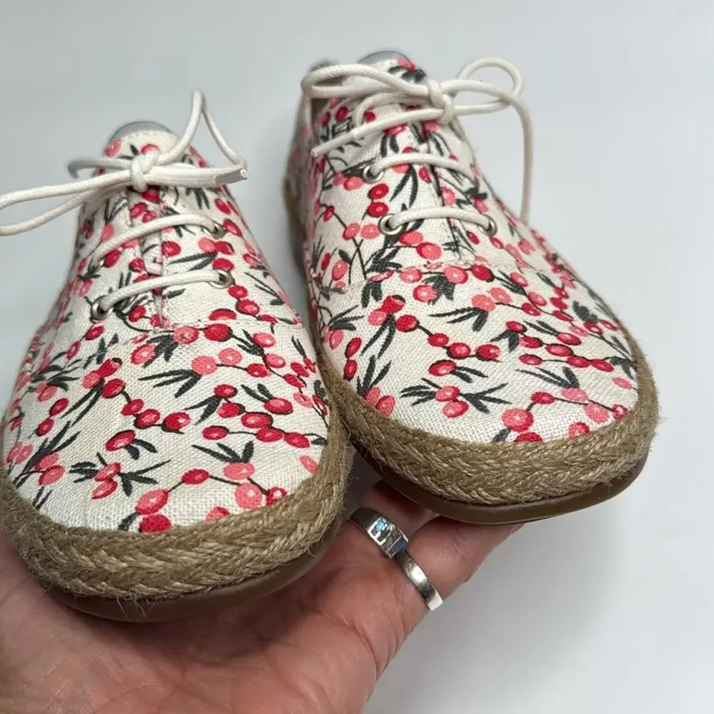 Aerosoles Womens Summer Sol Boat Shoe in Cherry Fruit Print Sneakers S-341 Sz 10 - Picture 5 of 10